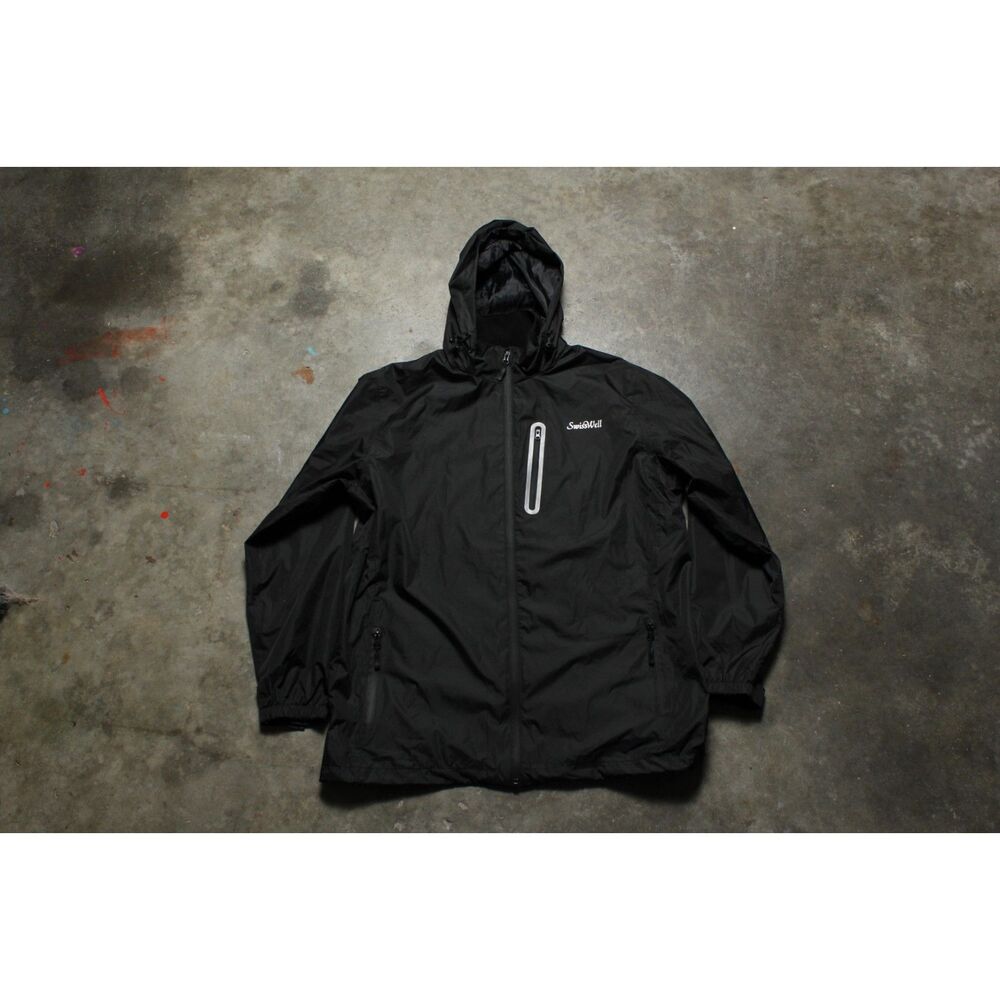 SwissWell Black Water Proof Light Weight Oversized Jacket - Small